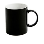 Black Can Mug, White Interior Can Mug 300ml